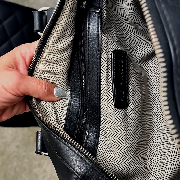 Steve Madden black faux leather purse w/gems - Picture 12 of 15